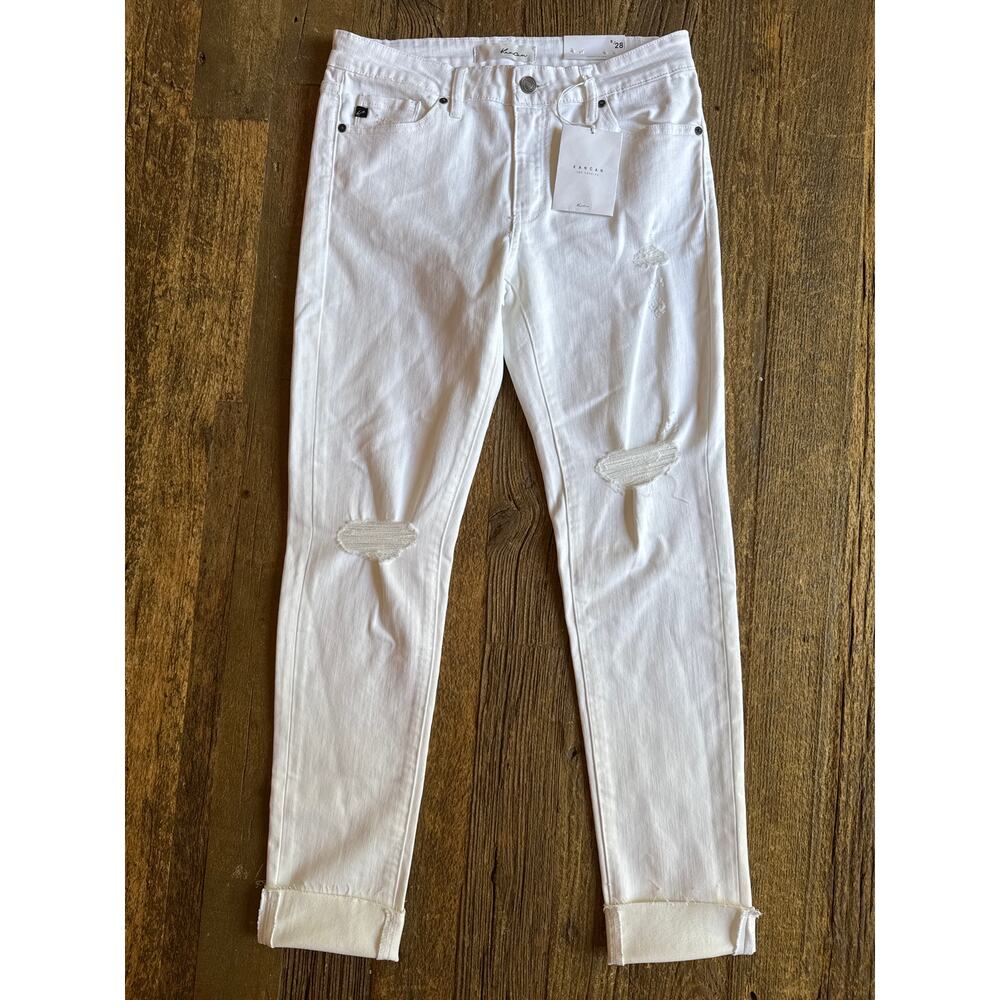 KanCan White Distressed Jeans NWT